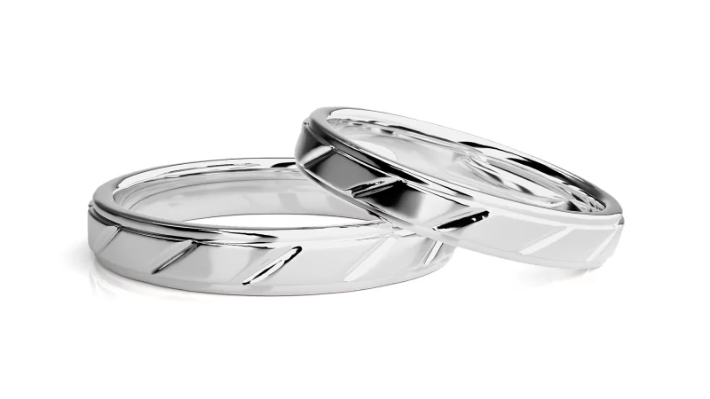 Verighete Cuplu Rafinat Plain Aur 18k Stylish - Recife
