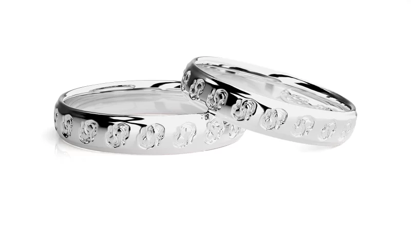 Verighete Cuplu Softly Carved Aur 18k Natural Diamonds - Sao Paulo