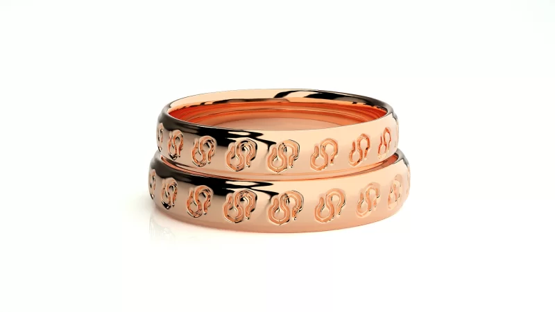 Verighete Cuplu Softly Carved Aur 18k Natural Diamonds - Sao Paulo
