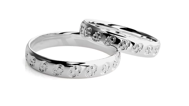 Verighete Cuplu Softly Carved Aur 18k Natural Diamonds - Sao Paulo