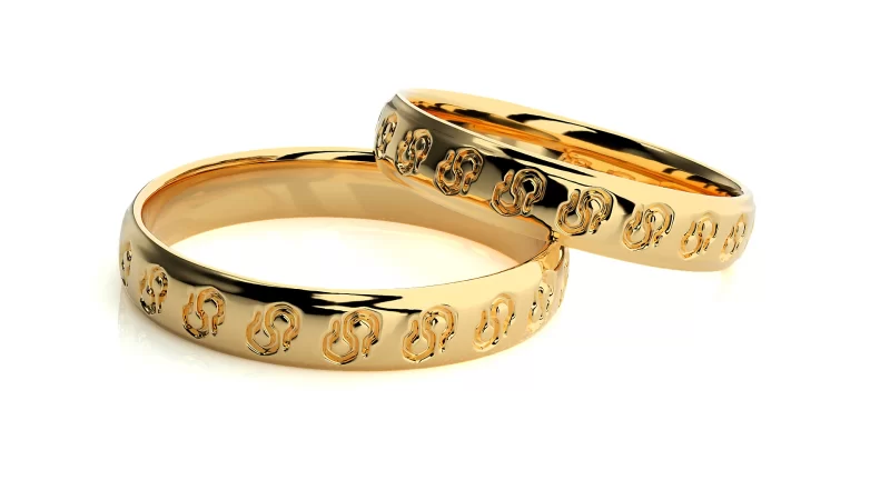 Verighete Cuplu Softly Carved Aur 18k Natural Diamonds - Sao Paulo