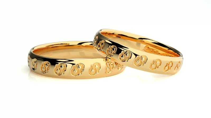 Verighete Cuplu Softly Carved Aur 18k Natural Diamonds - Sao Paulo