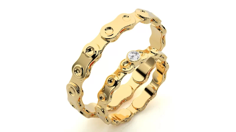 Verighete Cuplu Modern Aur 18k Genuine Diamonds - Belo Horizonte