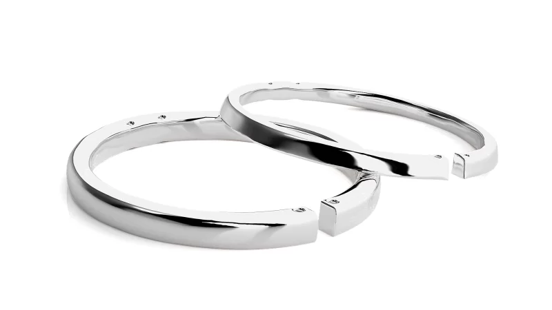Verighete Cuplu Minimalist Sleek Plain Aur 18k - Orange Walk