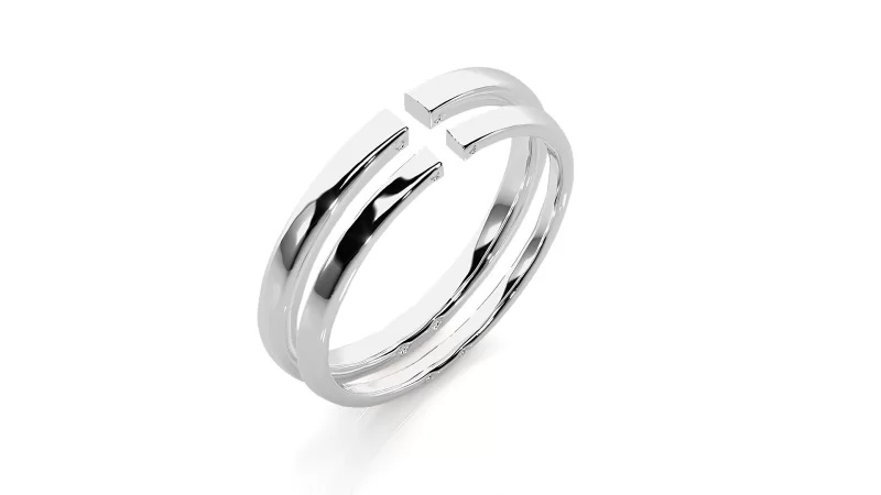 Verighete Cuplu Minimalist Sleek Plain Aur 18k - Orange Walk