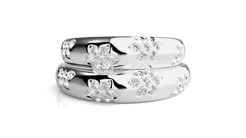 Verighete Cuplu Sparkling Fine Aur 18k Real Diamonds - San Ignacio