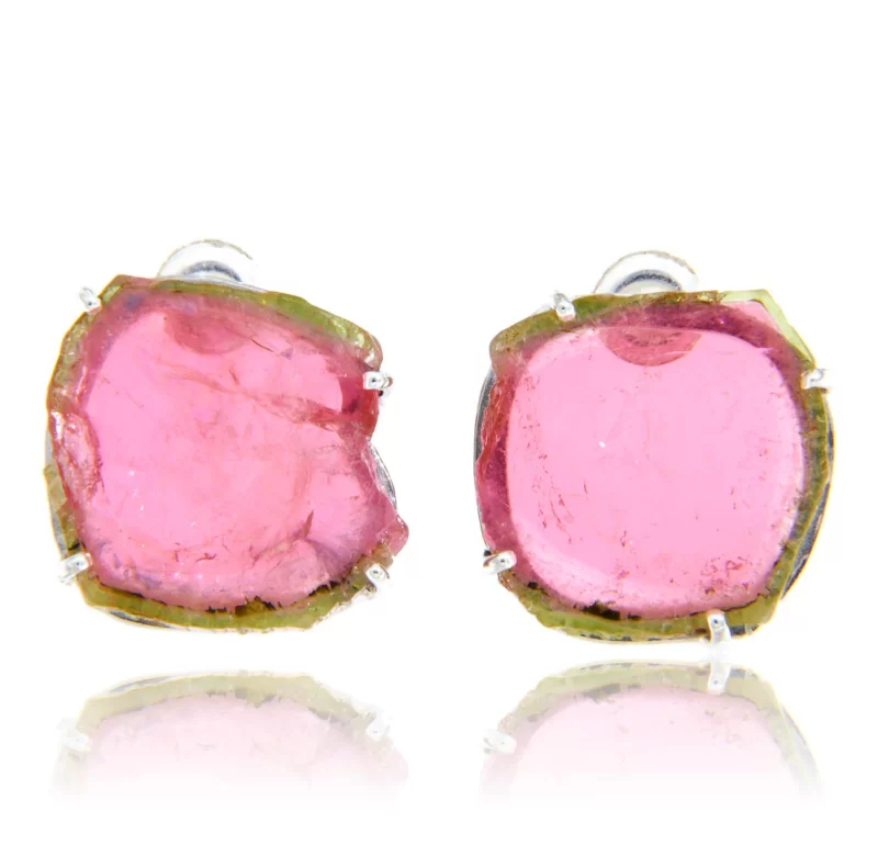 Cercei Argint 925 Turmalina Watermelon - Energie si Prospetime