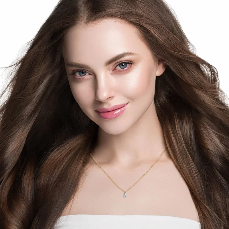 Pandantiv Aur 18k Outstanding Solitaire Diamante Naturale - Kaylee