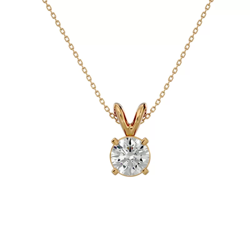 Pandantiv Aur 18k Outstanding Solitaire Diamante Naturale - Kaylee
