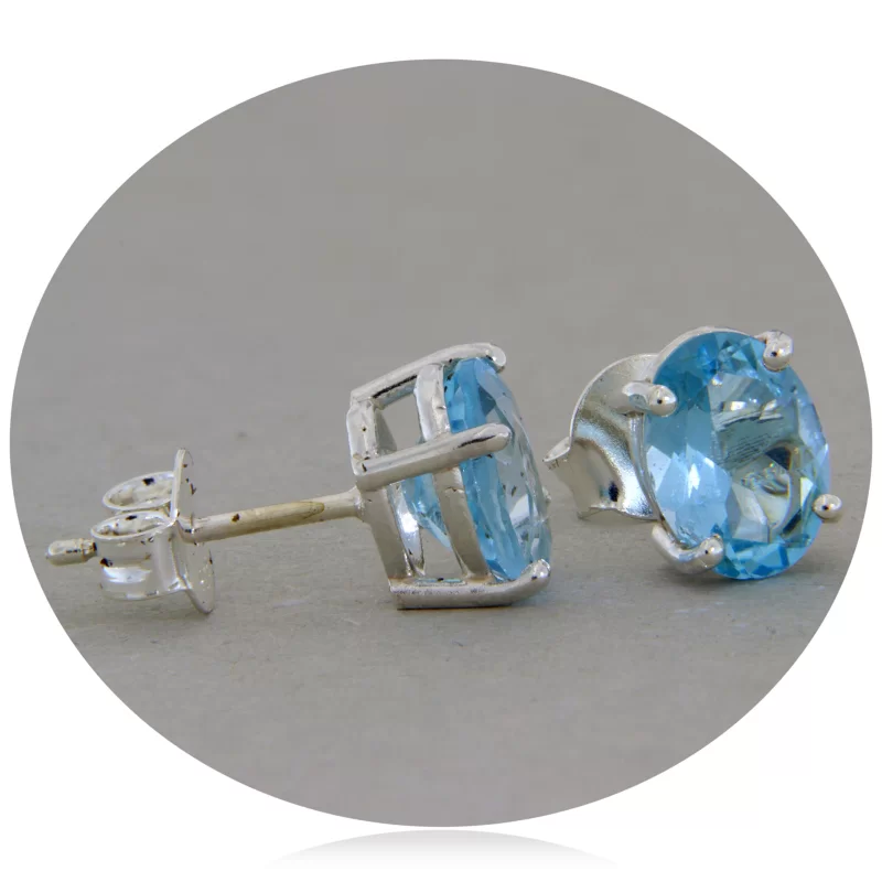 Cercei Argint 925 Topaz Natural - Claritate si Stil