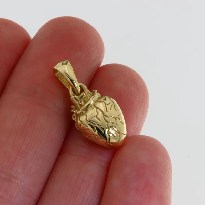 Pandant Aur 14k Inima - Heart's True Wisdom