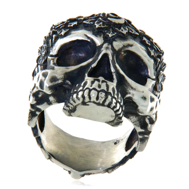Ghiul Barbatesc Argint 925 Oxidat Art Nouveau Skull - Sofisticat si Rebel