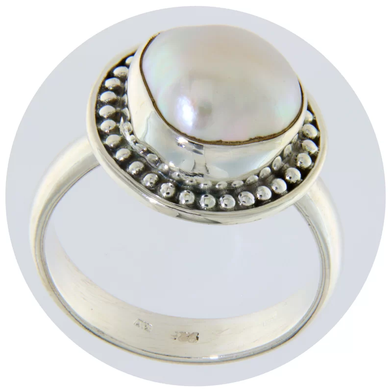 Inel Argint 925 Perla de Cultura - Eleganta Pura
