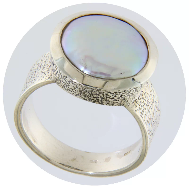 Inel Argint 925 Perla de Cultura - Modern si Subtil