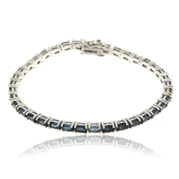 Bratara tennis Argint 925 Placat cu Rodiu Topaz London Natural - Eleganta si Rafinata