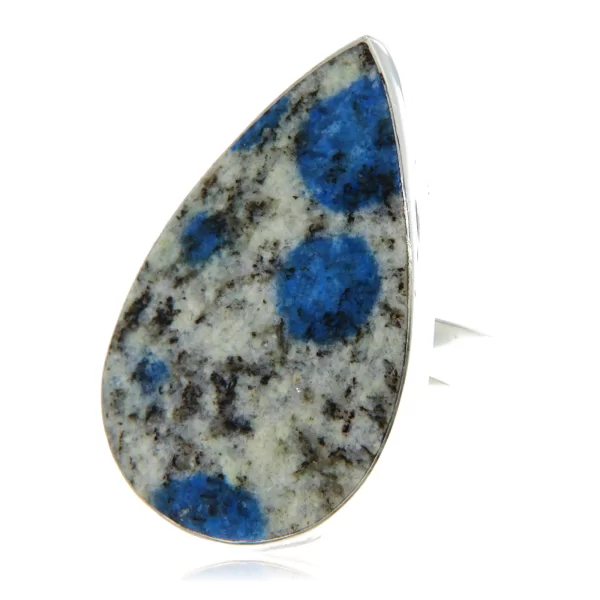 Inel Argint 925 K2 Azurit in Granit Natural