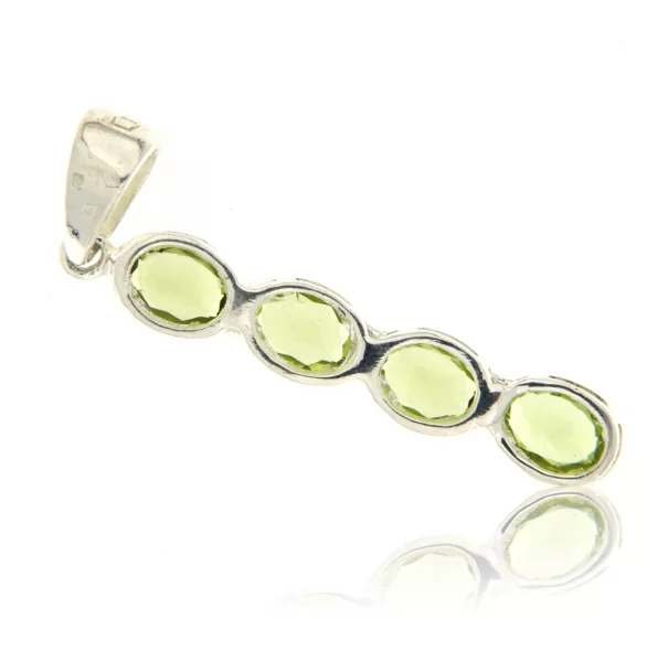 Pandant Argint 925 Peridot Natural - Prospetime Verde